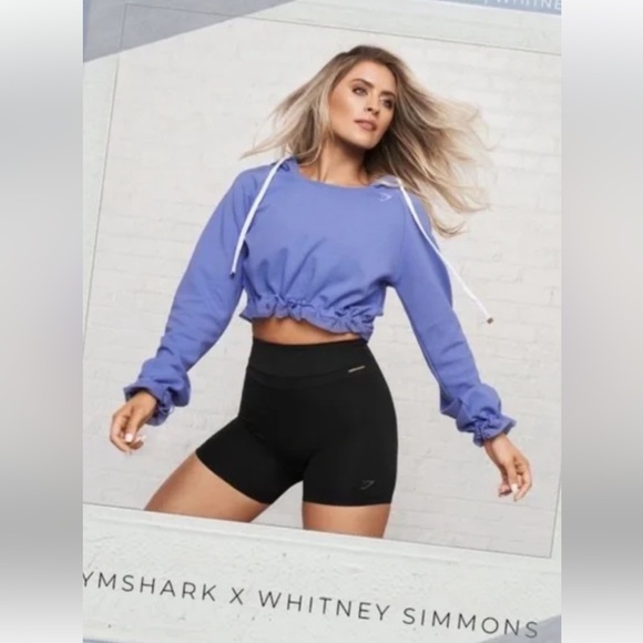 Whitney Simmons X Gymshark Cropped Blue Sweater - Picture 1 of 3